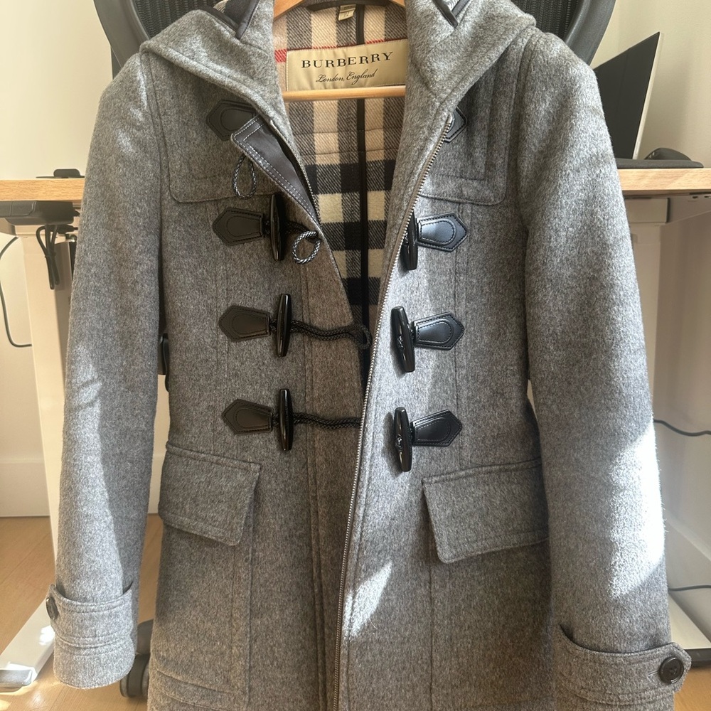 Burberry Plaid Lined Coat